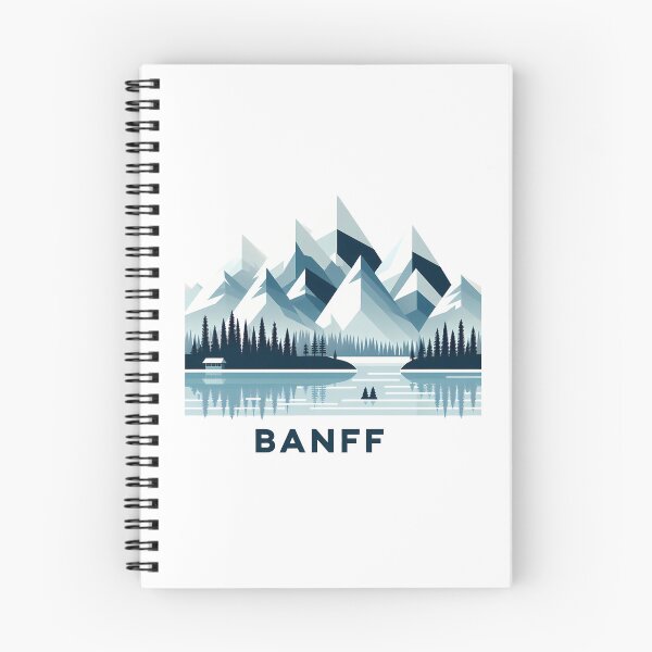 Item preview, Banff Canada Travel Poster - Abstract Rocky Mountains Landscape Art designed and sold by OzzFrequency.