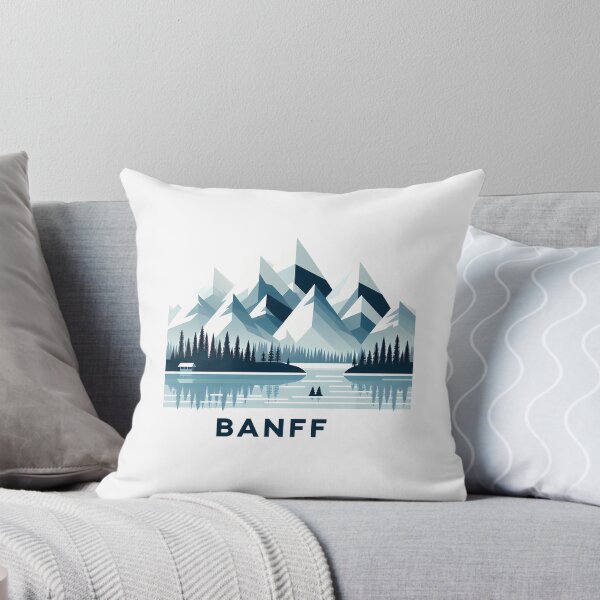Item preview, Banff Canada Travel Poster - Abstract Rocky Mountains Landscape Art designed and sold by OzzFrequency.