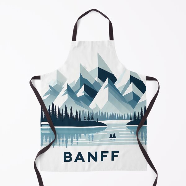 Item preview, Banff Canada Travel Poster - Abstract Rocky Mountains Landscape Art designed and sold by OzzFrequency.