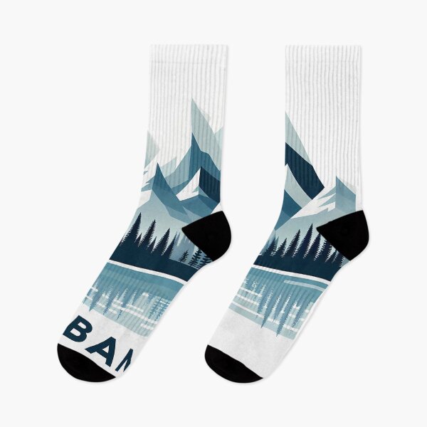Item preview, Banff Canada Travel Poster - Abstract Rocky Mountains Landscape Art designed and sold by OzzFrequency.