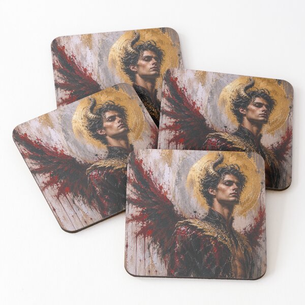 Item preview, Lucifer, Fallen angel painting. designed and sold by GalleryKauffeld.