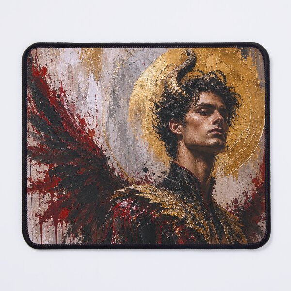 Item preview, Lucifer, Fallen angel painting. designed and sold by GalleryKauffeld.