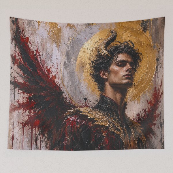 Item preview, Lucifer, Fallen angel painting. designed and sold by GalleryKauffeld.