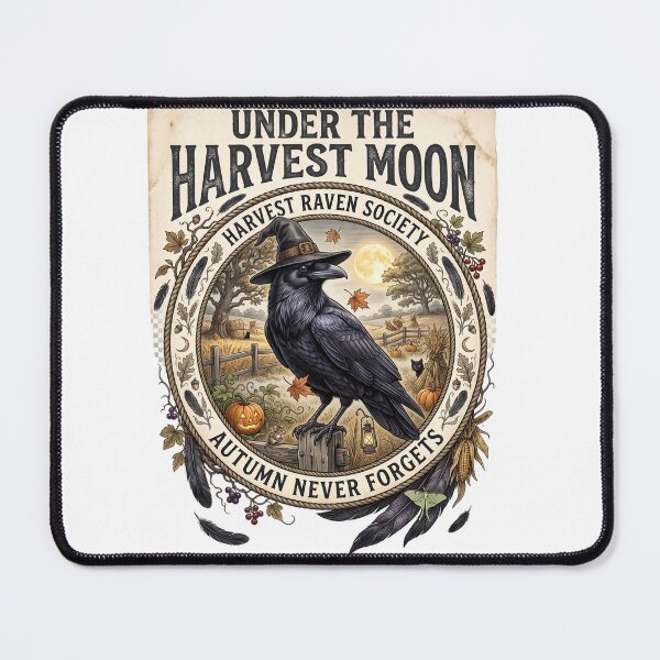 Item preview, Under the Harvest Moon - Harvest Raven Society Vintage Halloween Art designed and sold by Roy & Tiffany.