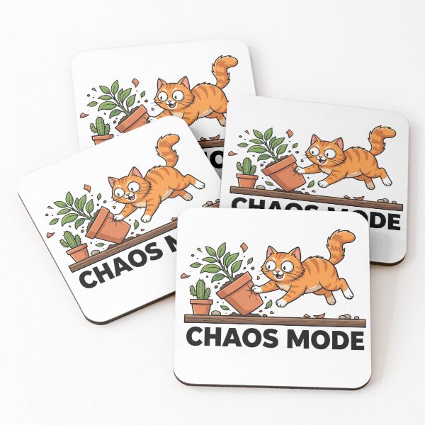 Item preview, Chaos Mode Cat Sticker designed and sold by Pixel & Chaos.