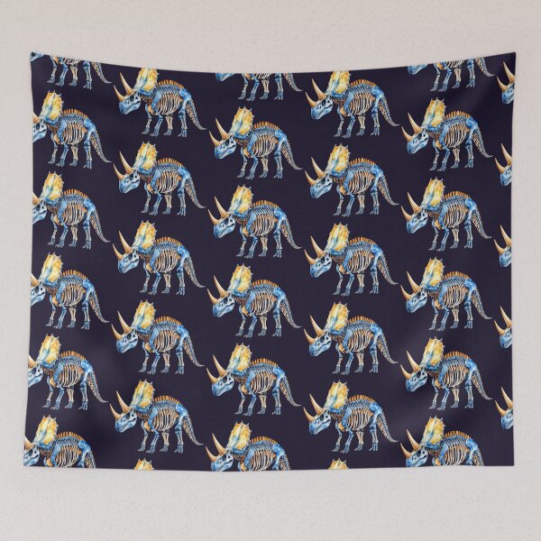 Item preview, Triceratops skeleton in watercolor style designed and sold by LiskoDesign.