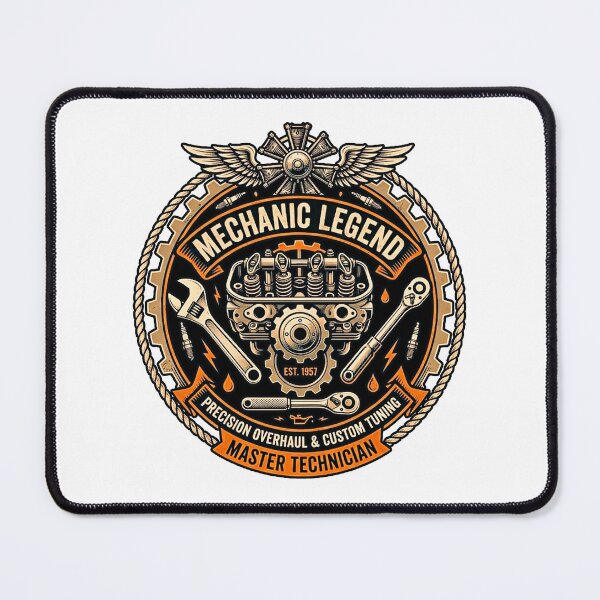 Item preview, Mechanic Legend Vintage Garage Badge - Car & Motorcycle designed and sold by Aegy2024.