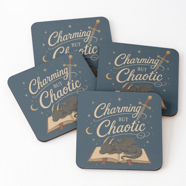 Item preview, Charming But Chaotic Typography Shirt Design designed and sold by Moonwoven Studio.