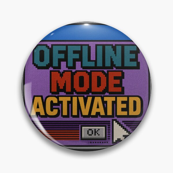 Item preview, Pixel Popup – Offline Mode Activated designed and sold by Mad Factory Designs.