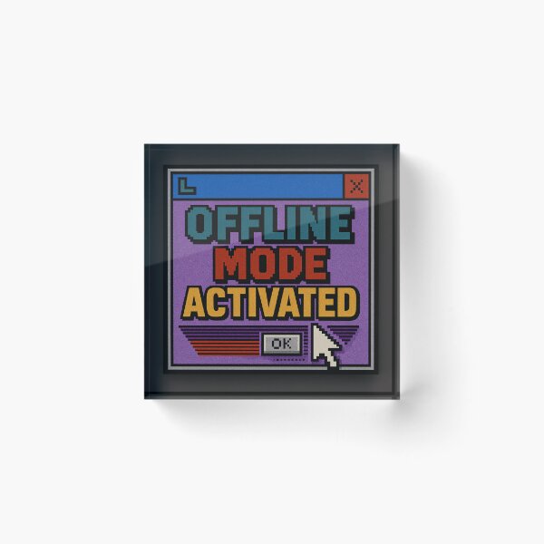 Item preview, Pixel Popup – Offline Mode Activated designed and sold by Mad Factory Designs.