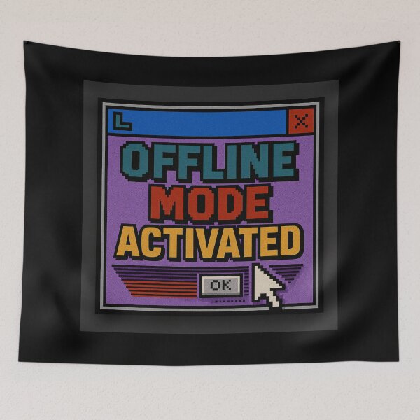 Item preview, Pixel Popup – Offline Mode Activated designed and sold by Mad Factory Designs.