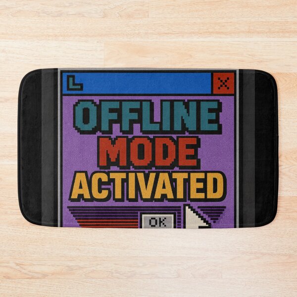 Item preview, Pixel Popup – Offline Mode Activated designed and sold by Mad Factory Designs.