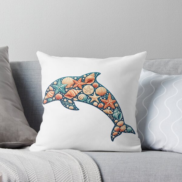 Item preview, Ocean Dolphin with Seashells and Starfish designed and sold by OTSC.