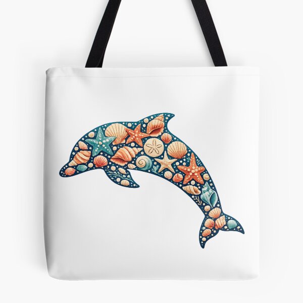 Item preview, Ocean Dolphin with Seashells and Starfish designed and sold by OTSC.