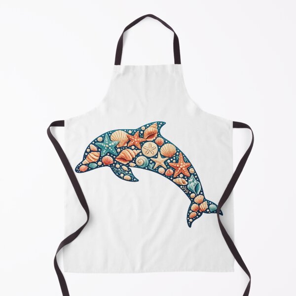 Item preview, Ocean Dolphin with Seashells and Starfish designed and sold by OTSC.