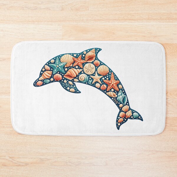 Item preview, Ocean Dolphin with Seashells and Starfish designed and sold by OTSC.
