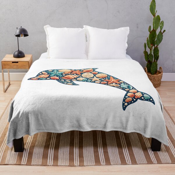 Item preview, Ocean Dolphin with Seashells and Starfish designed and sold by OTSC.