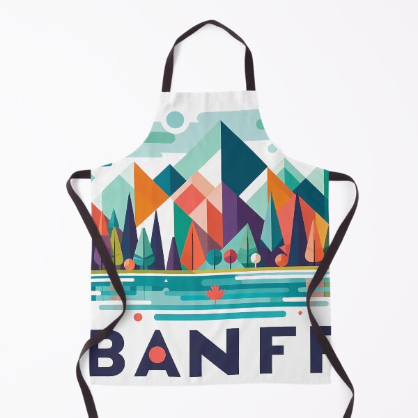 Item preview, Banff Canada Travel Poster - Abstract Rocky Mountains Landscape Art designed and sold by OzzFrequency.