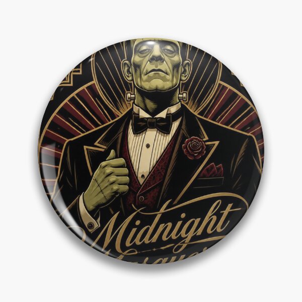 Item preview, Frankenstein Art Deco Halloween Shirt | Midnight Masquerade Gold Illustration designed and sold by SunnyDesign82.