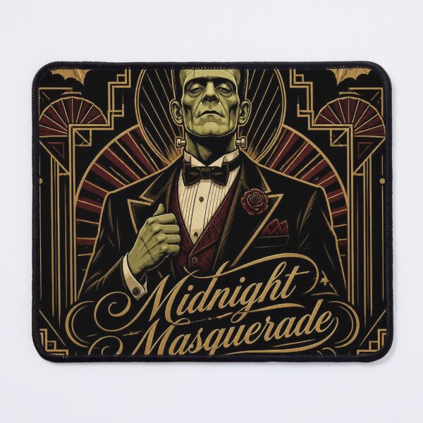 Item preview, Frankenstein Art Deco Halloween Shirt | Midnight Masquerade Gold Illustration designed and sold by SunnyDesign82.