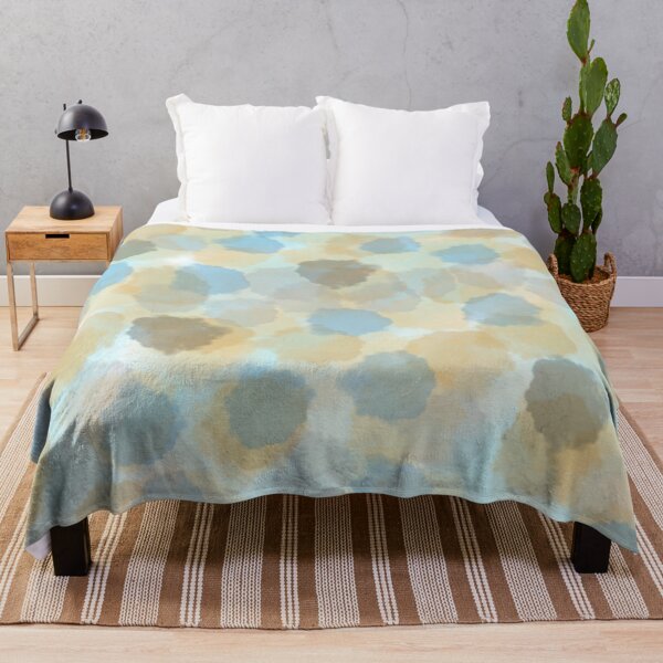 Item preview, Soft Sky Blue Splashes | Pastel Coastal Watercolor Spot Throw Pillow designed and sold by Peaceful Lotus Home Design.
