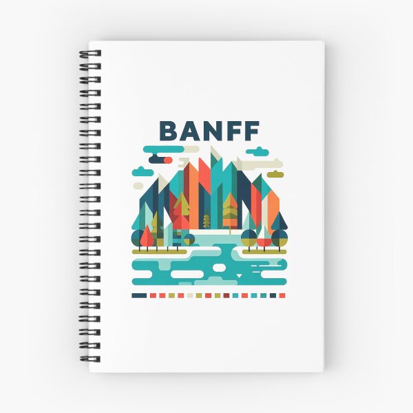Item preview, Banff Canada Travel Poster - Abstract Rocky Mountains Landscape Art designed and sold by OzzFrequency.