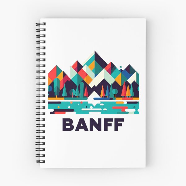 Item preview, Copy of Banff Canada Travel Poster - Abstract Rocky Mountains Landscape Art designed and sold by OzzFrequency.