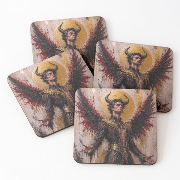 Item preview, Lucifer, Fallen angel painting. designed and sold by GalleryKauffeld.