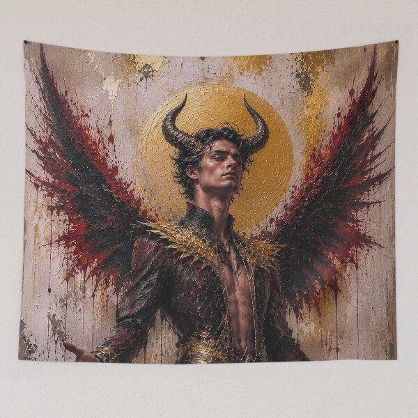 Item preview, Lucifer, Fallen angel painting. designed and sold by GalleryKauffeld.