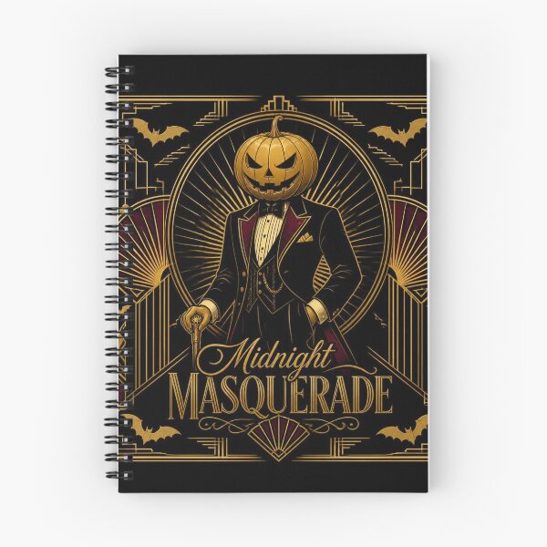 Item preview, Pumpkinhead Art Deco Halloween Shirt | Midnight Masquerade Gold Illustration designed and sold by SunnyDesign82.