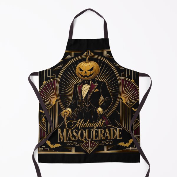 Item preview, Pumpkinhead Art Deco Halloween Shirt | Midnight Masquerade Gold Illustration designed and sold by SunnyDesign82.