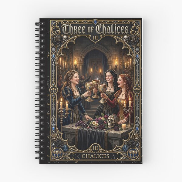 Item preview, Three of Chalices - tarot card designed and sold by Studio77-Gothic.