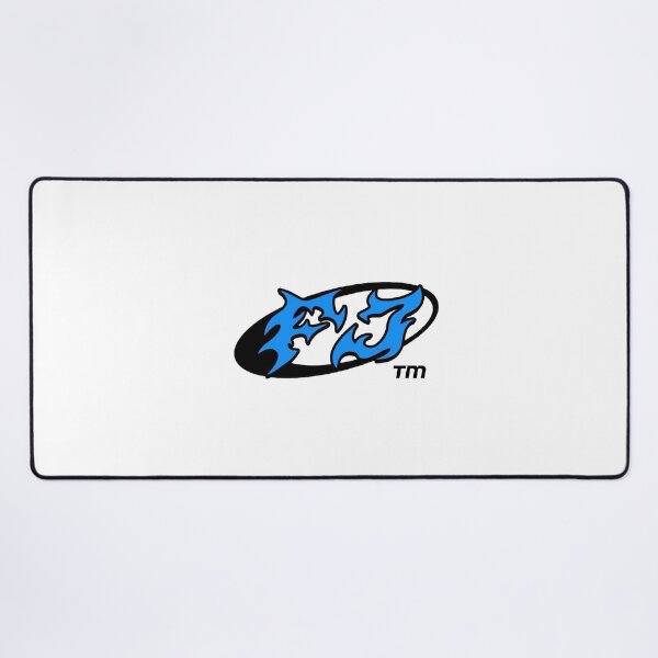 Item preview, Y2K Blue Cyber Sigilism Letters - FJ Tribal Flame Streetwear designed and sold by Kromatik.