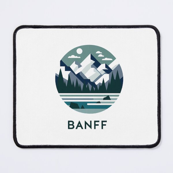 Item preview, Banff Canada Travel Poster - Abstract Rocky Mountains Landscape Art designed and sold by OzzFrequency.