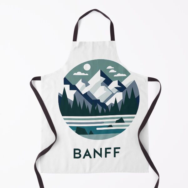 Item preview, Banff Canada Travel Poster - Abstract Rocky Mountains Landscape Art designed and sold by OzzFrequency.