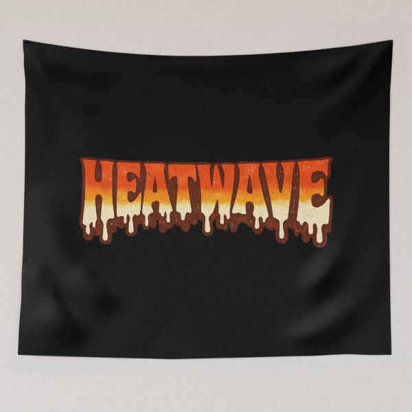Item preview, Heatwave Dripping Melting Retro Typography Bold Summer Heat Design designed and sold by Artycom.