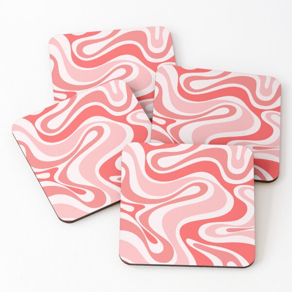 Item preview,  Liquid Swirl Retro Abstract in pinks  tones, Light Blush, Cream, and White designed and sold by Differenceee.