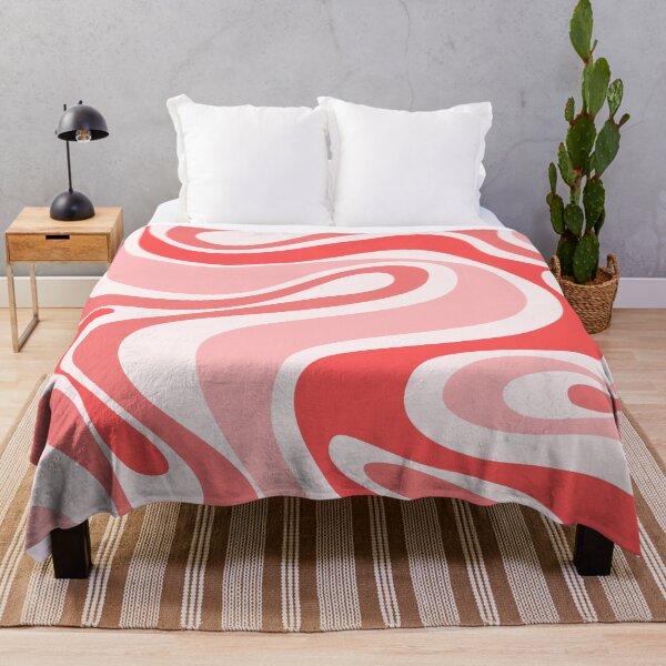 Item preview, Liquid Swirl Retro Abstract in pinks tones, Light Blush, Cream, and White designed and sold by Differenceee.
