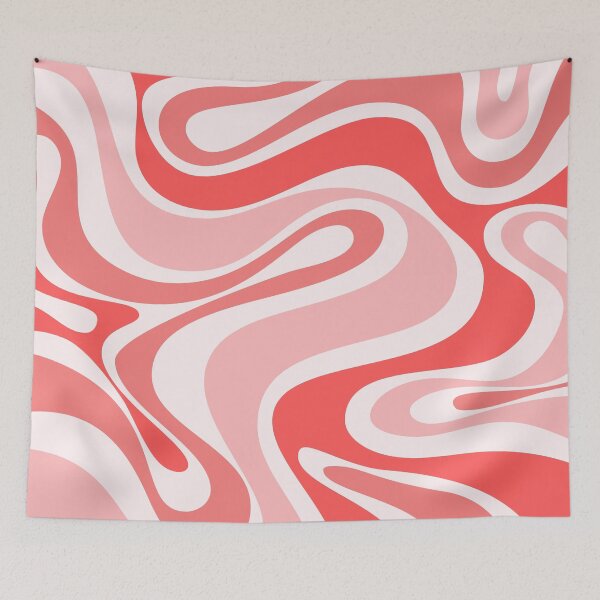 Item preview,  Liquid Swirl Retro Abstract in pinks  tones, Light Blush, Cream, and White designed and sold by Differenceee.