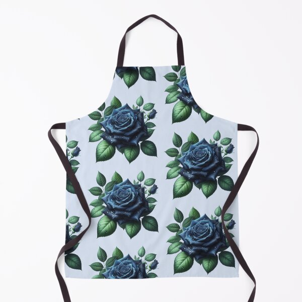 Item preview, Dark Blue Rose with Water Drops Floral Illustration designed and sold by SweetLilith.