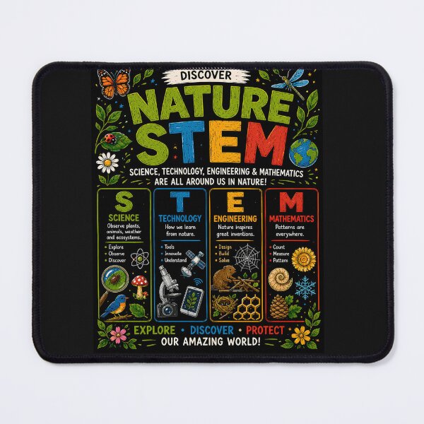 Item preview, Kids Nature of STEM Science Technology Engineering Mathematics Educational designed and sold by Genius Geek.
