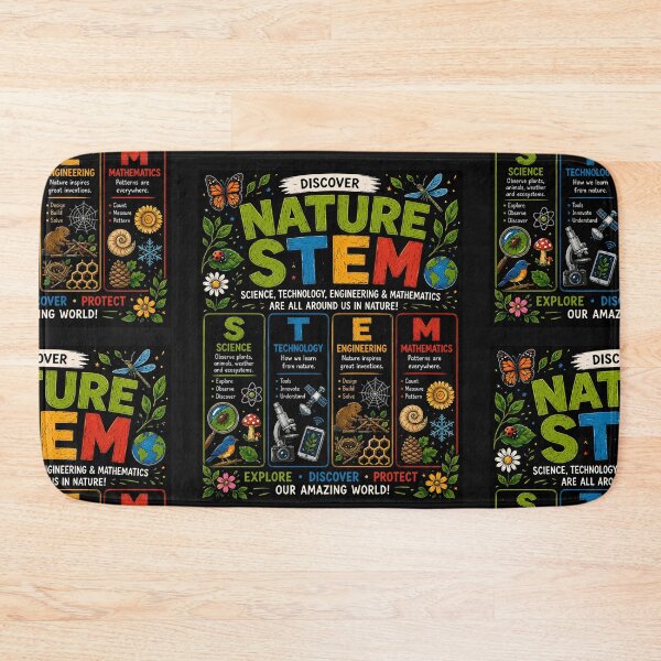 Item preview, Kids Nature of STEM Science Technology Engineering Mathematics Educational designed and sold by Genius Geek.