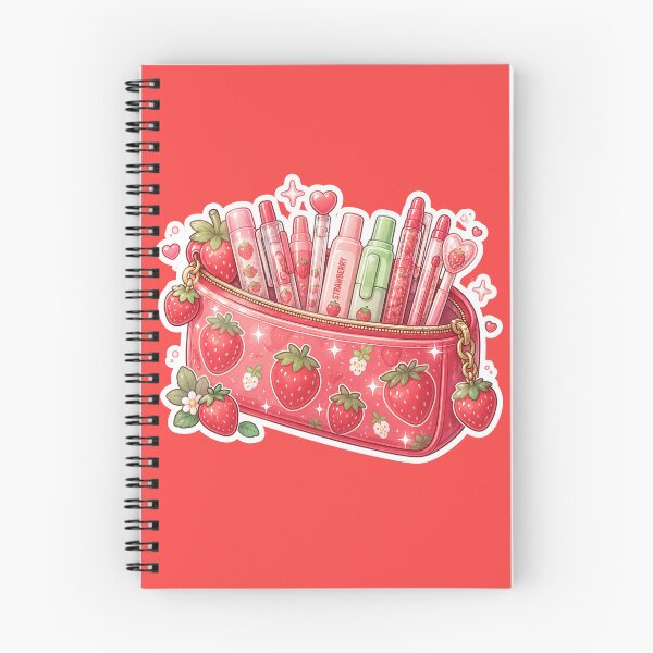 Item preview, Cute Kawaii Strawberry Pencil Case Sticker designed and sold by Christiana-Art.