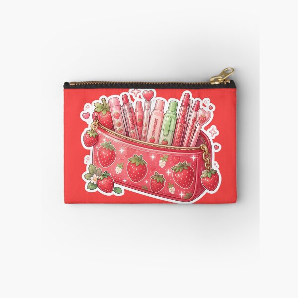 Item preview, Cute Kawaii Strawberry Pencil Case Sticker designed and sold by Christiana-Art.