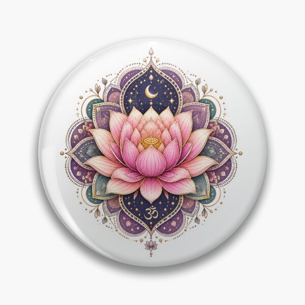 Item preview, Purple Pink Lotus Mandala Sticker designed and sold by PriyankaSonara.