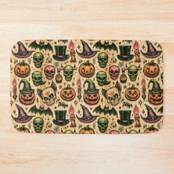 Item preview, Vintage Tattoo Skulls And Roses Halloween Pattern designed and sold by igraphixart.