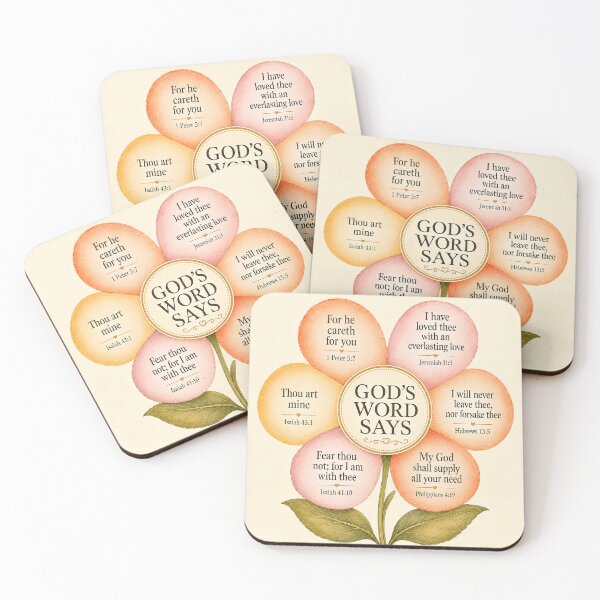 Item preview, God’s Word Says KJV Bible Verse Flower – Christian Encouragement Gift designed and sold by FaithThroughEverySeason.