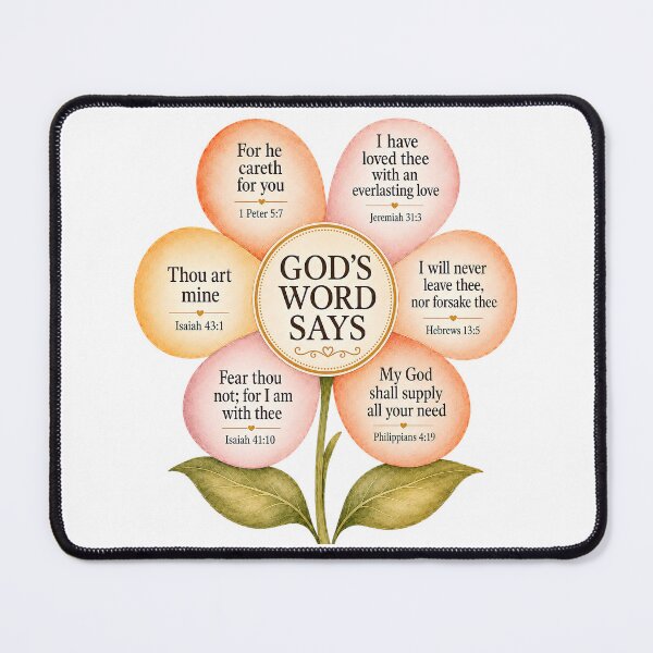 Item preview, God’s Word Says KJV Bible Verse Flower – Christian Encouragement Gift designed and sold by FaithThroughEverySeason.