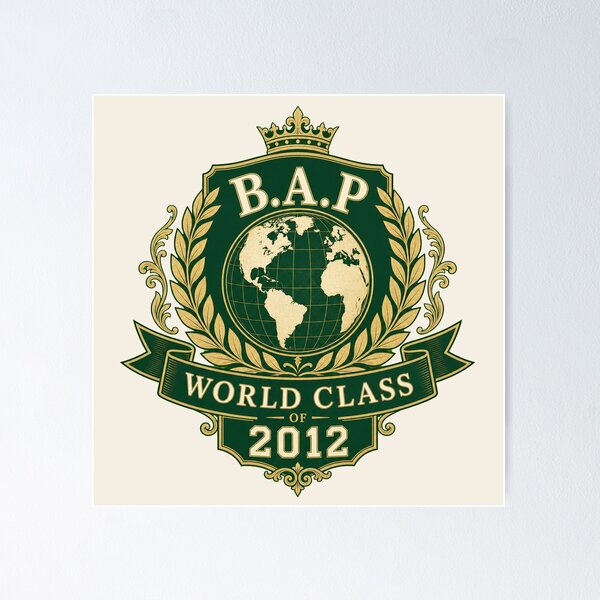 Item preview, B.A.P World Class Varsity Crest | Vintage Collegiate Heritage Design designed and sold by Meivelle.