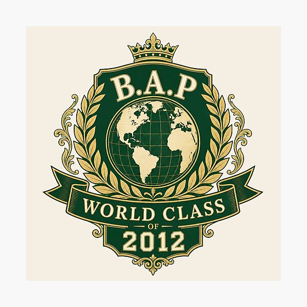 Item preview, B.A.P World Class Varsity Crest | Vintage Collegiate Heritage Design designed and sold by Meivelle.